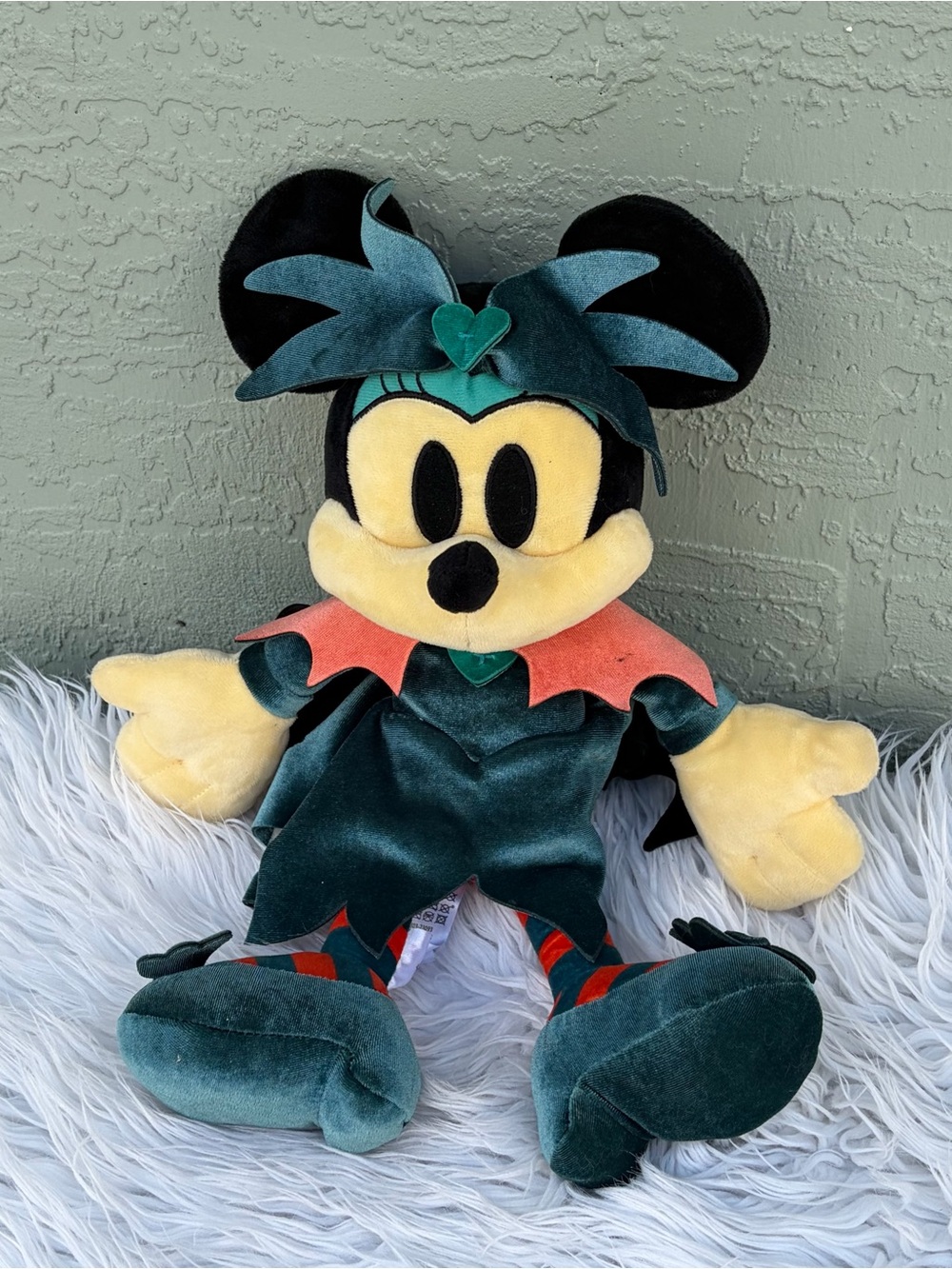 Disney Minnie Happy Halloween Green Witch Dress Plush 2023 15 Inch Stuffed Toy